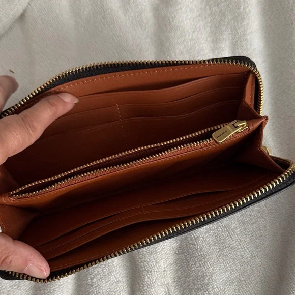 Coach Black and Gray Plaid Wallet - Picture 2 of 4